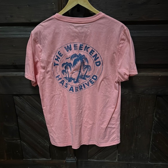 chubbies Other - Pink Graphic T-Shirt with Blue Print